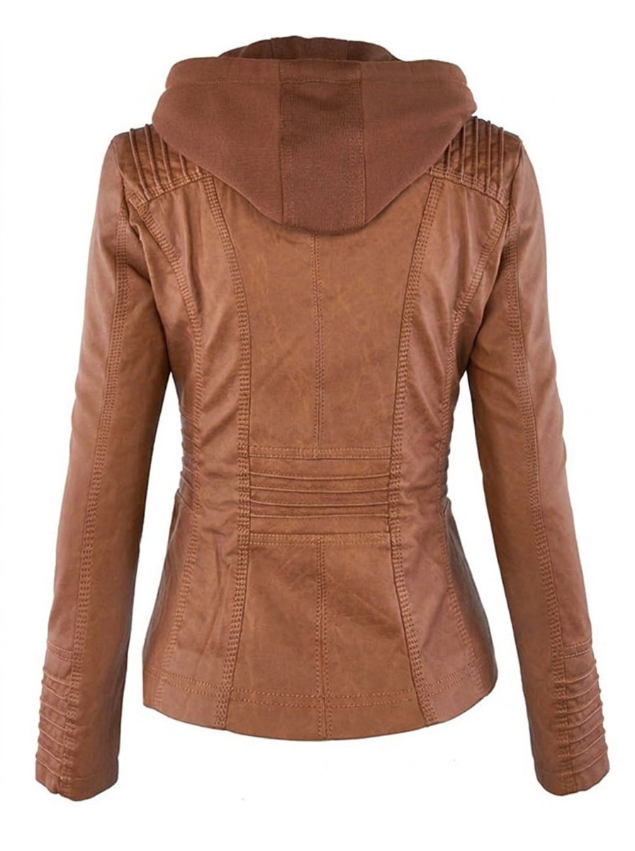 Asunción | Chaqueta de piel con capucha