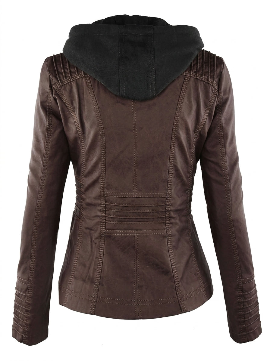 Asunción | Chaqueta de piel con capucha
